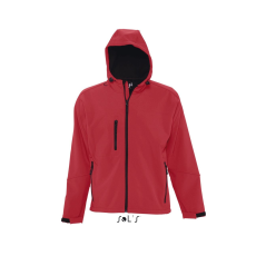 SOL'S Replay Men - kapucnis softshell dzseki (paprika, M)
