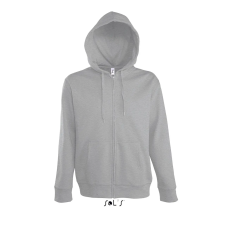 SOL'S Seven Men - pulóver bélelt kapucnival (grey melange, 2XL) munkaruha