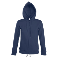 SOL'S Seven Women - pulóver bélelt kapucnival (french navy, XL) női pulóver, kardigán