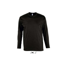 SOL'S SOL&- 039;S MONARCH férfi hosszú ujjú pamut póló SO11420, Deep Black-XL