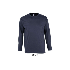 SOL'S SOL&- 039;S MONARCH férfi hosszú ujjú pamut póló SO11420, Navy-S