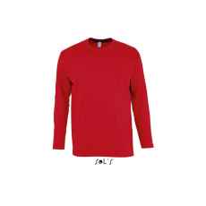 SOL'S SOL&- 039;S MONARCH férfi hosszú ujjú pamut póló SO11420, Red-2XL