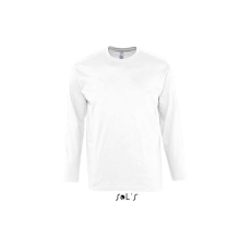 SOL'S SOL&- 039;S MONARCH férfi hosszú ujjú pamut póló SO11420, White-2XL