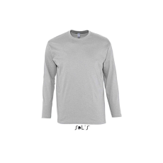 SOL'S SOL&- 039;S MONARCH férfi hosszú ujjú póló SO11420, Grey Melange-2XL