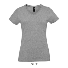 SOL'S SOL&- 039;S MPERIAL Női V-nyakú rövid ujjú póló SO02941, Grey Melange-XL