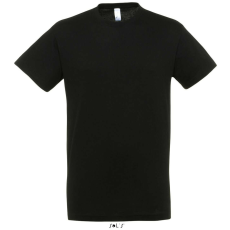 SOL'S SOL&- 039;S REGENT unisex kereknyakú rövid ujjú pamut póló SO11380, Deep Black-XL