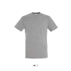 SOL'S SOL&- 039;S REGENT unisex kereknyakú rövid ujjú pamut póló SO11380, Grey Melange-4XL