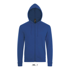 SOL'S Stone - unisex zipzáros, kapucnis pulóver (royal kék, M)