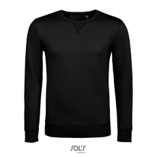 SOL'S Sully - férfi környakas pulóver (black, S)