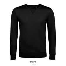 SOL'S Sully - férfi környakas pulóver (black, XL) munkaruha