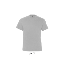 SOL'S Victory - férfi v-nyakú póló (grey melange, XL) munkaruha