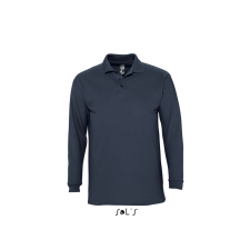 SOL'S Winter II - férfi galléros póló (navy, L) munkaruha