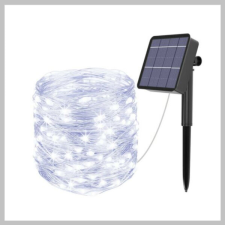  Solar kültéri lámpafüzér 500 ledes 25 méter hideg fehér KE22-626 kültéri világítás