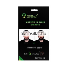 Solbol szakáll színező sampon fekete 2x15ml hajfesték, színező