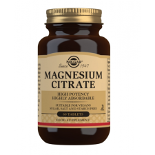 SOLGAR Magnézium-citrát, 200 mg - magnézium, 60 tabletta vitamin és táplálékkiegészítő