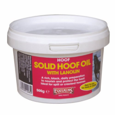  Solid Hoof Oil with Lanolin – Lanolinos fekete színű patazsír gyógyhatású készítmény 500 g lovaknak lófelszerelés