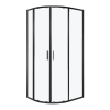  Solid RA 100x80 BL íves duplaajtós aszimmetrikus zuhanykabin tálca nélkül