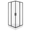  Solid SQ 80 fekete szögletes zuhanykabin zuhanytálcával