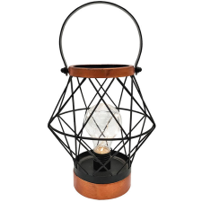 SOLIGHT Lámpás micro LED izzóval, fém, meleg fehér, 3×AA, 20 cm világítás
