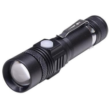 SOLIGHT Újratölthető LED lámpa kerékpáros tartóval 400lm fókuszálható Li-Ion USB fejlámpa