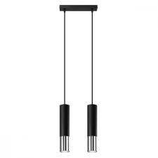 Sollux LOOPEZ 2xGU10 Fekete króm LED mennyezeti lámpa SOLLUX világítás