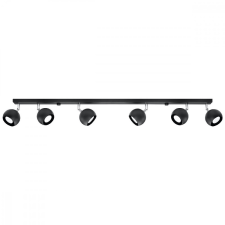 Sollux OCULARE mennyezeti lámpa 6xGU10 fényvisszaverő mozgatható halogén lámpatest 118cm fekete SOLLUX világítás