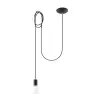 Sollux SL.0369 - Csillár zsinóron EDISON 1 1xE27/60W/230V fekete