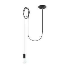 Sollux SL.0369 - Csillár zsinóron EDISON 1 1xE27/60W/230V fekete világítás