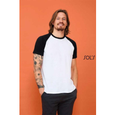 SOLS Póló Sols Funky férfi férfi, white/red, L munkaruha