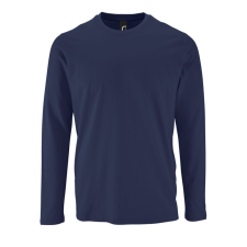 SOLS Póló Sols kereknyakú férfi hosszú ujjú (100%pamut) french navy, XL munkaruha
