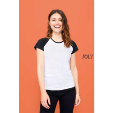 SOLS Póló Sols Milky női női, white/red, XL