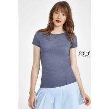SOLS Póló Sols Mixed női kerek nyakrész női, charcoal melange, XL munkaruha