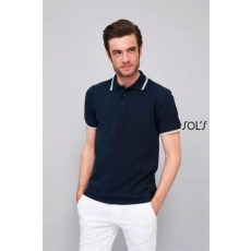 SOLS Póló Sols Practice galléros férfi férfi (100%pamut 260g/m2) white/navy, M