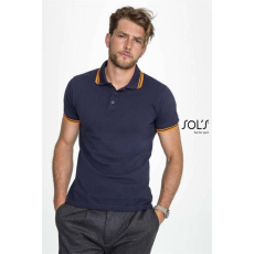 SOLS Pólóing Sols Pasadena férfi, black/white, XL