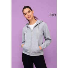 SOLS Pulóver Sols női kapucnis cippzáras női, black, XL munkaruha