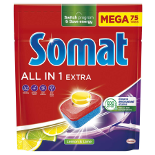 Somat All in 1 Extra Lemon&Lime Mosogatógép tabletta 75db tisztító- és takarítószer, higiénia