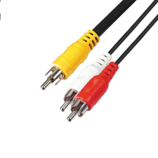 Somogyi 3 RCA csatlakozó - 3 RCA csatlakozó, 3m kábel, bliszteres (A 4-3X) kábel és adapter