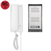 Somogyi Elektronic Home DP 22 vezetékes kaputelefon szett, falon kívüli alumínium kültéri egység, kétvezetékes bekötés, zárnyitási lehetőség, IP23 vízállóság, 230V