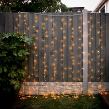Somogyi Elektronic Karácsonyi kül/beltéri fényfüggöny 2×3 m meleg fehér karácsonyfa izzósor