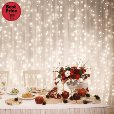 SOMOGYI ELEKTRONIC KFT. LED-es sorolható cluster fényfüggöny karácsonyfa izzósor