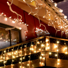 Somogyi Elektronic LED-es fényfüggöny, 900 db melegfehér LED karácsonyfa izzósor