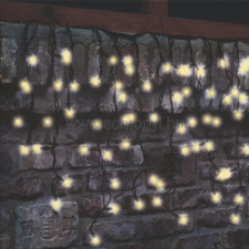 Somogyi Elektronic Sorolható fényfüggöny, sziporkázó, 50LED, melegfehér, kültéri karácsonyfa izzósor