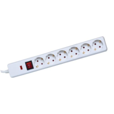 Somogyi NVT06KWH kapcsolós hálózati elosztó 6 aljzat, 1,5m (NVT06KWH) villanyszerelés