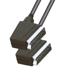 Somogyi Scart csatlakozó - Scart csatlakozó 1,5m, 21p bekötve (VC 3D) kábel és adapter