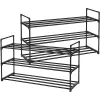 Songmics 3 szintes cipőtartó szett (2 db) 30 x 92 x 54 cm, fekete
