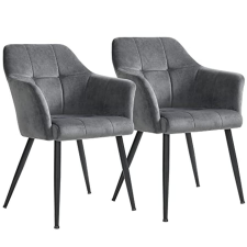 Songmics A étkezőszék 2 db-os szett szürke színben bútor