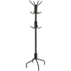 Songmics Álló fogas, fém ruhafogas 12 akasztóval, 55 x 55 x 180 cm, fekete