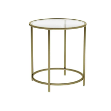 Songmics Aranyszínű fém oldalsó asztal 50 x 50 x 54,8 cm bútor