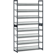 Songmics Cipőtároló polc, 8 szinten, állítható polcokkal, 32-40 párnak, 31x92x163cm, szürke bútor