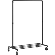 Songmics Gurulós ruhaállvány, fekete 100x49x163cm bútor